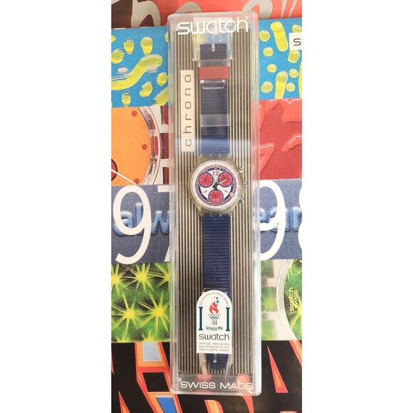 Swatch SEA PORT SCK402 1995 Chronograph watch with date indicator New old stock - Picture 2 of 7